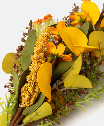 Autumn Decorative Branch with Artificial Flowers